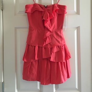 NWT Nicole Miller Silk Coral Mini Dress